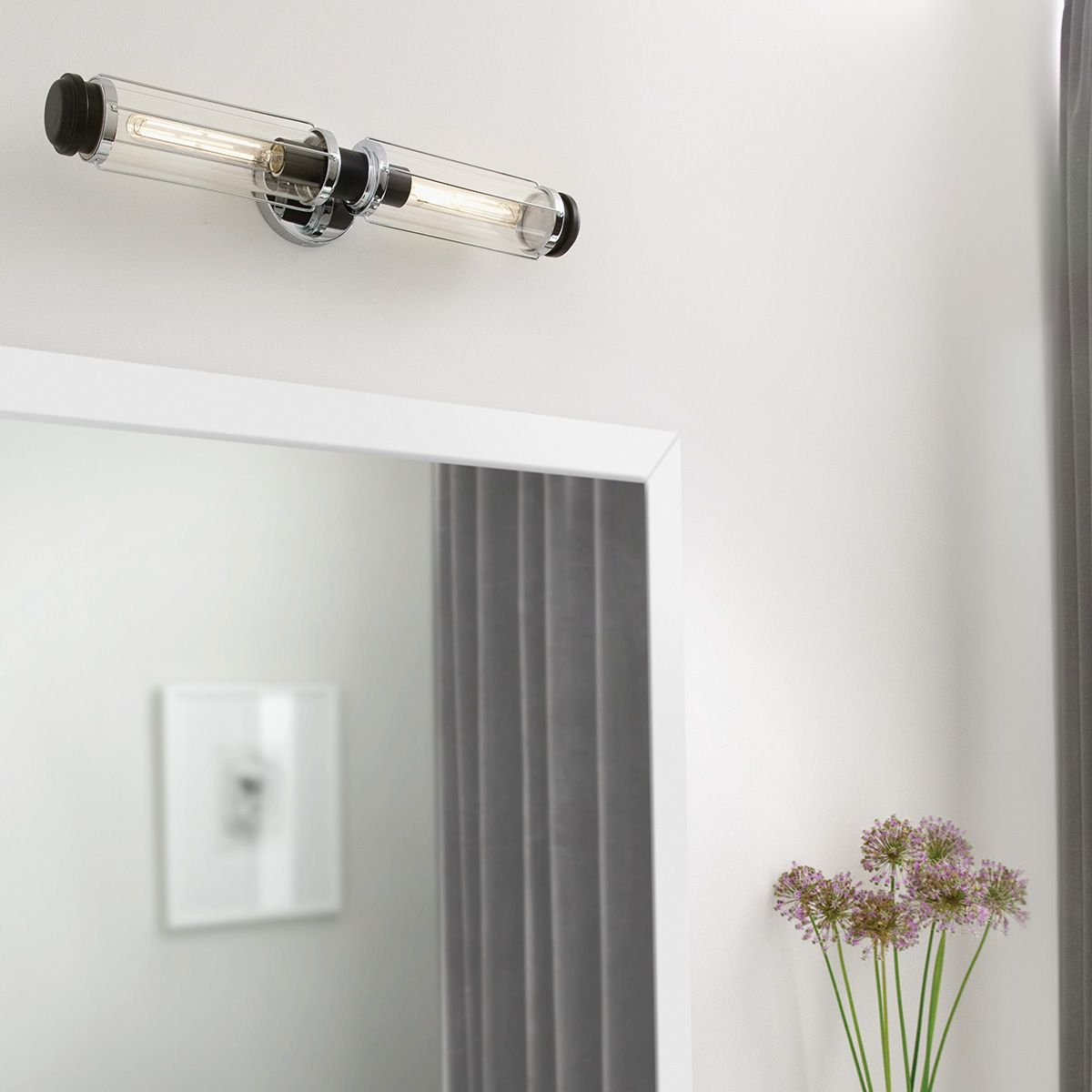Masthead 2lt Wall Light Polished Chrome & Black