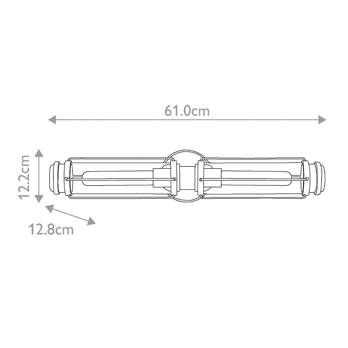Masthead 2lt Wall Light Polished Chrome & Black