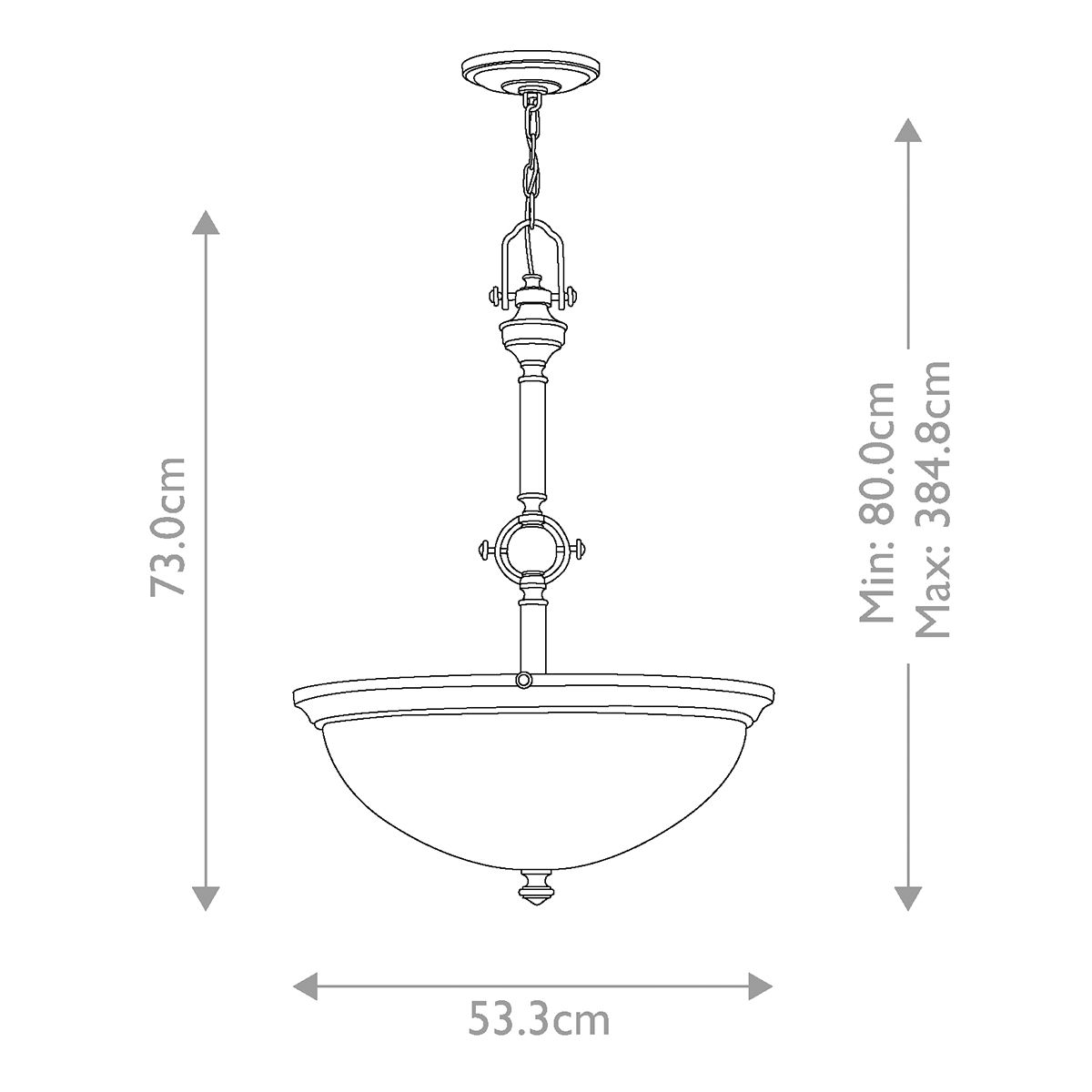 Vintage Bronze Yoke-Mount Pendant Lamp