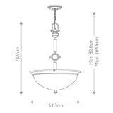 Vintage Bronze Yoke-Mount Pendant Lamp