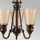 Mayflower Three-Light Traditional Bronze Chandelier