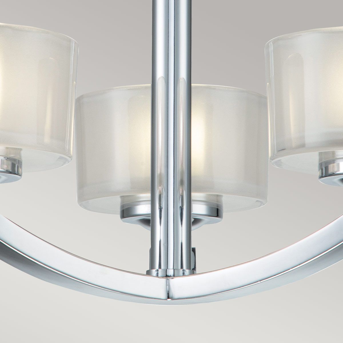 Meridian 3-Light Polished Chrome Semi-Flush Bathroom Fixture