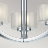 Meridian 3-Light Polished Chrome Semi-Flush Bathroom Fixture