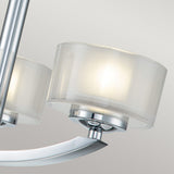 Meridian 3-Light Polished Chrome Semi-Flush Bathroom Fixture
