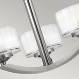 Meridian Brushed Nickel 3-Light Semi-Flush Ceiling Fixture with Faceted Glass