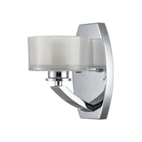 Meridian Chrome Opal Glass Wall Sconce