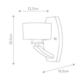 Meridian Chrome Opal Glass Wall Sconce