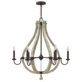 Rustic Elegance: Middlefield 6-Light Iron Rust Chandelier