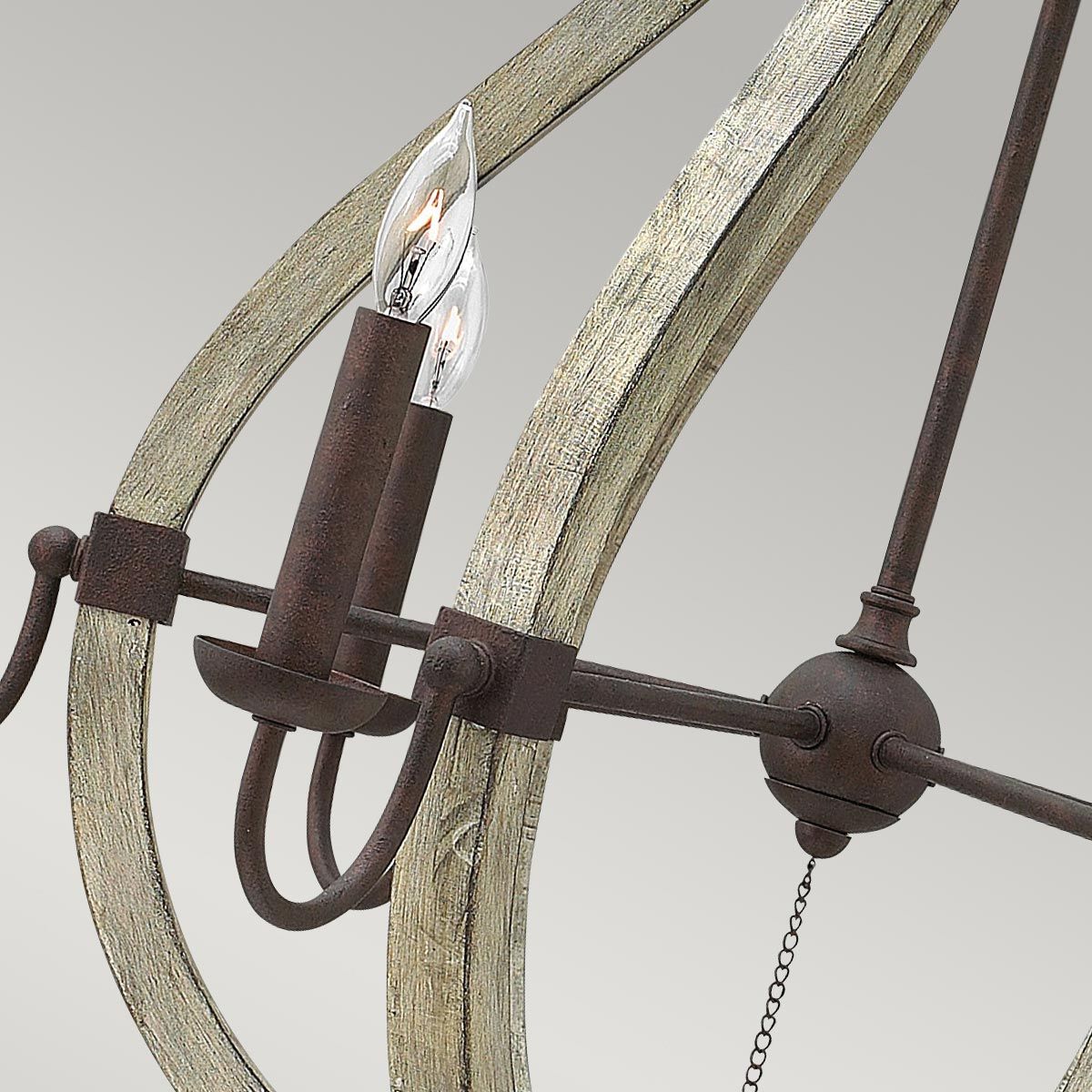 Rustic Elegance: Middlefield 6-Light Iron Rust Chandelier