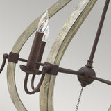 Rustic Elegance: Middlefield 6-Light Iron Rust Chandelier