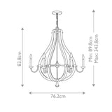 Rustic Elegance: Middlefield 6-Light Iron Rust Chandelier