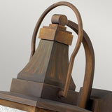 Montauk Double Lantern with Seedy Glass in Sienna Finish