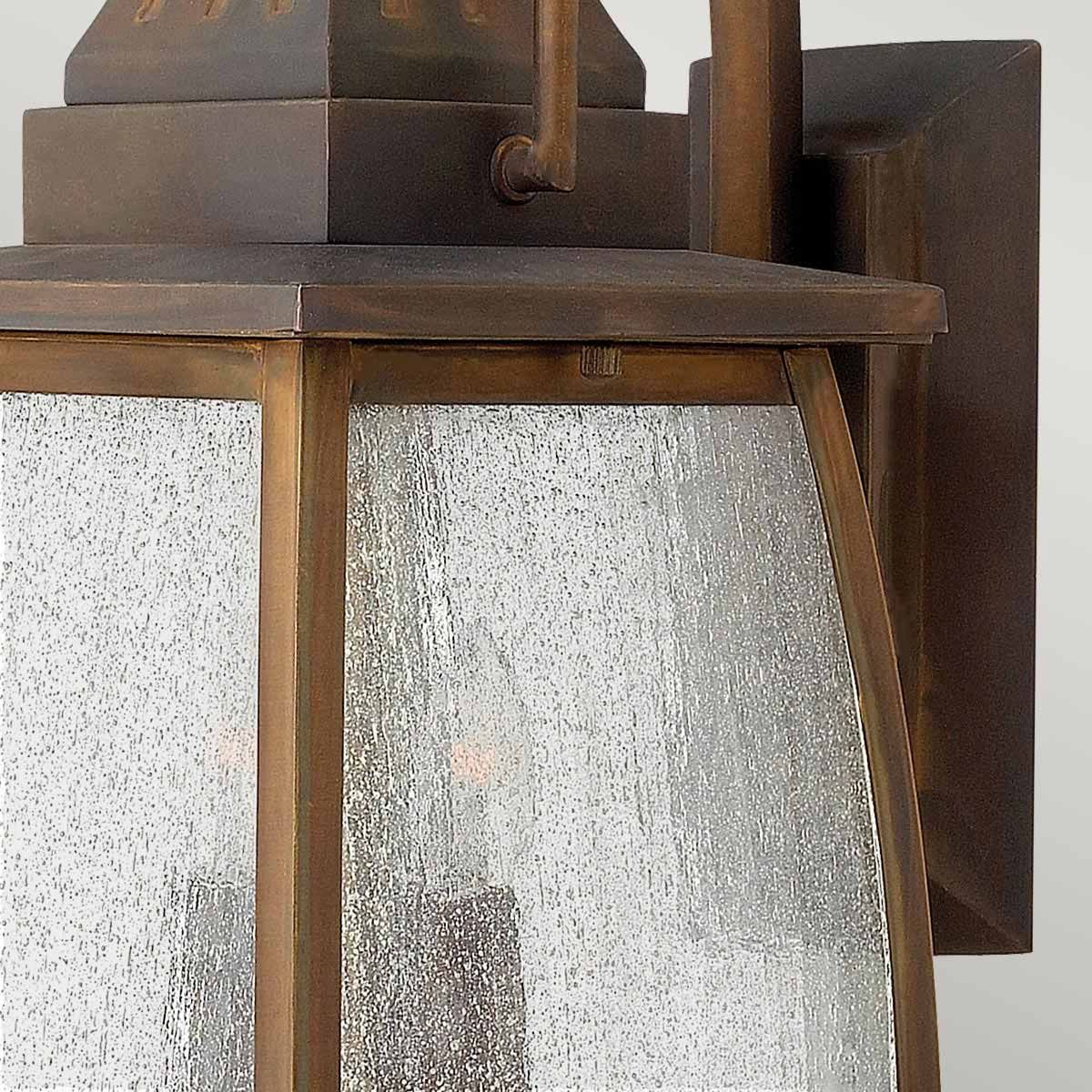 Montauk Double Lantern with Seedy Glass in Sienna Finish