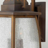 Montauk Double Lantern with Seedy Glass in Sienna Finish