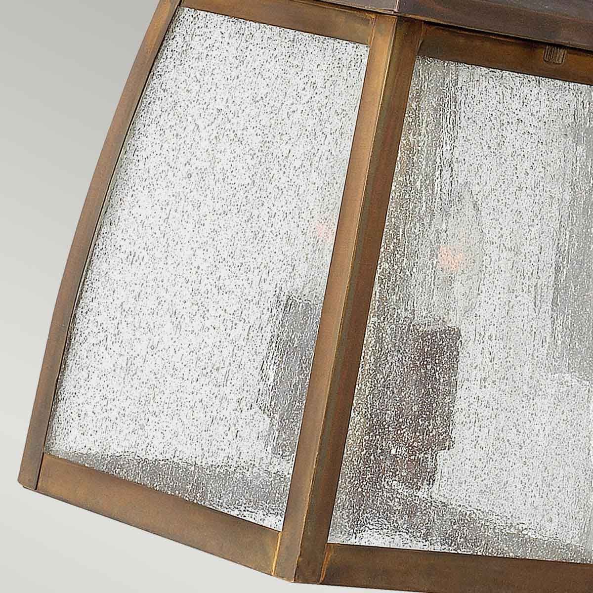 Montauk Double Lantern with Seedy Glass in Sienna Finish