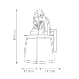 Montauk Double Lantern with Seedy Glass in Sienna Finish