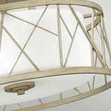 Silver Leaf Nest Semi-Flush Ceiling Light
