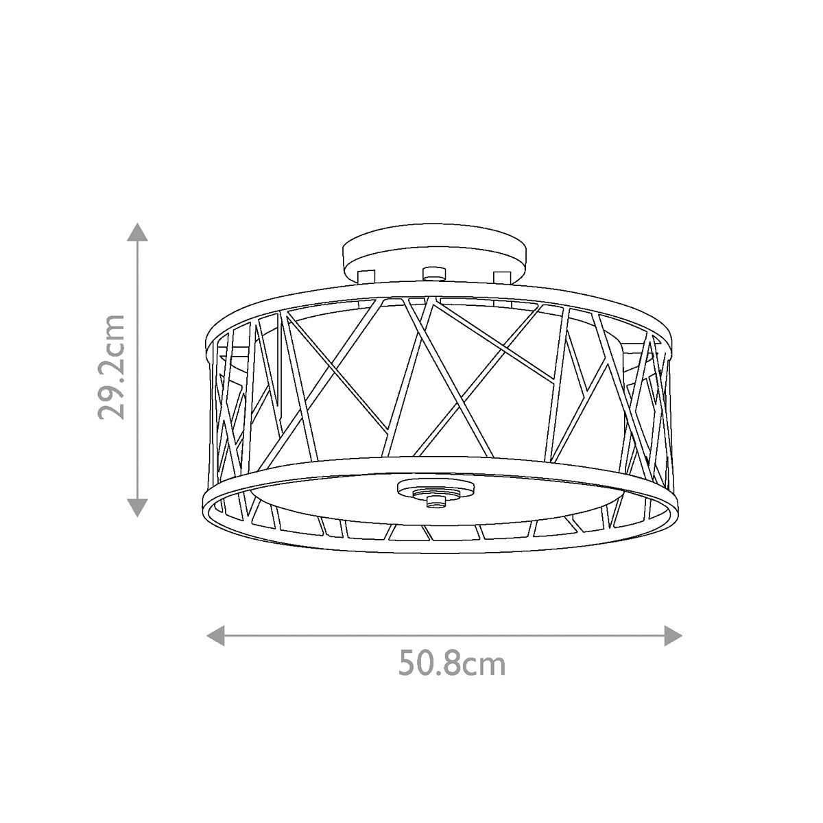 Silver Leaf Nest Semi-Flush Ceiling Light