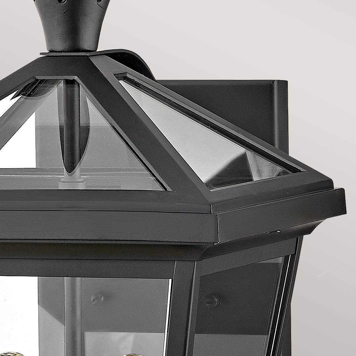 Palma 2lt Medium Wall Lantern Black