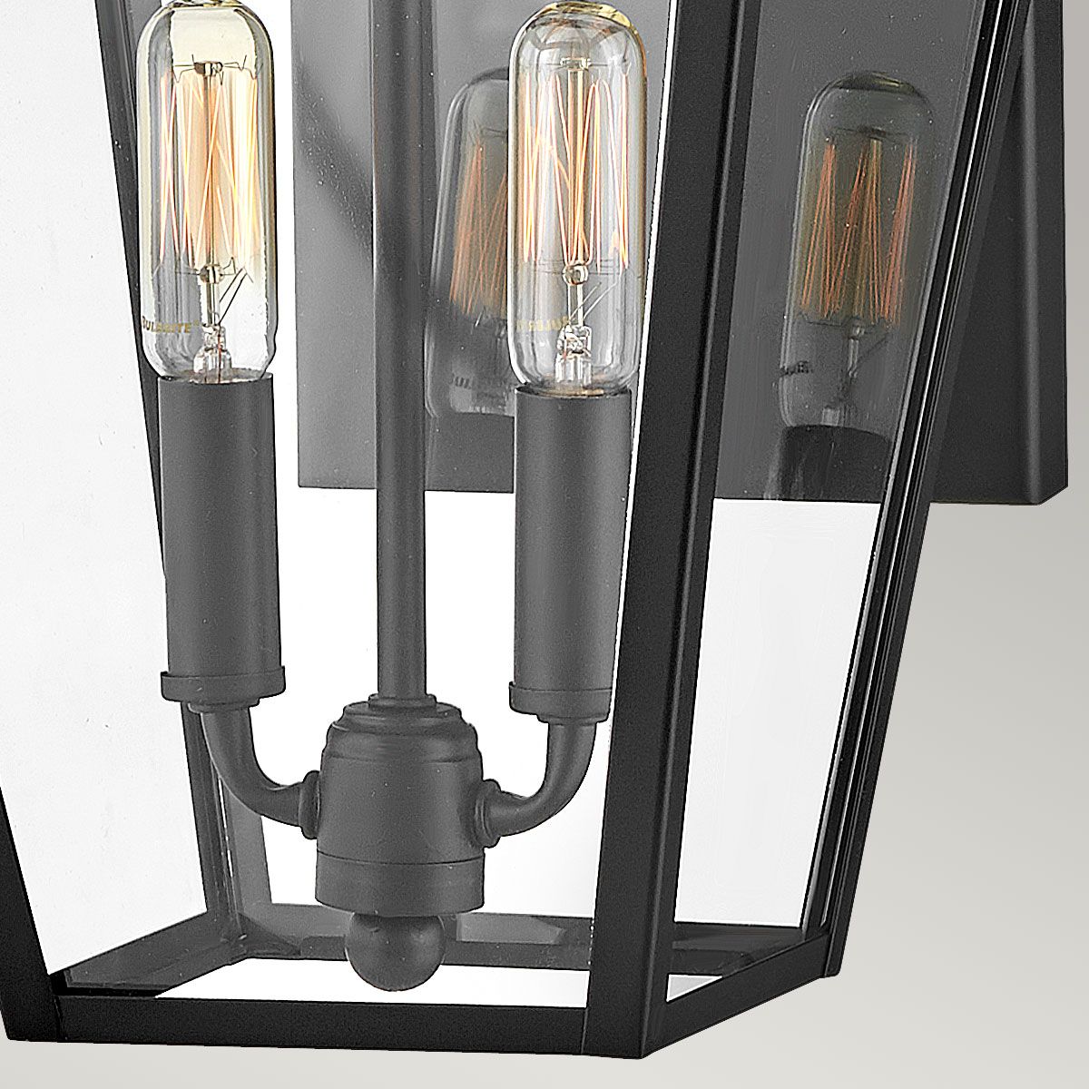 Palma 2lt Medium Wall Lantern Black