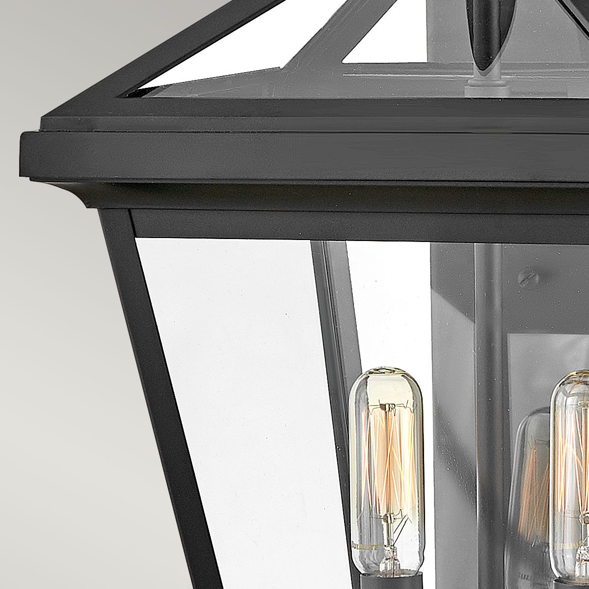 Palma 2lt Medium Wall Lantern Black