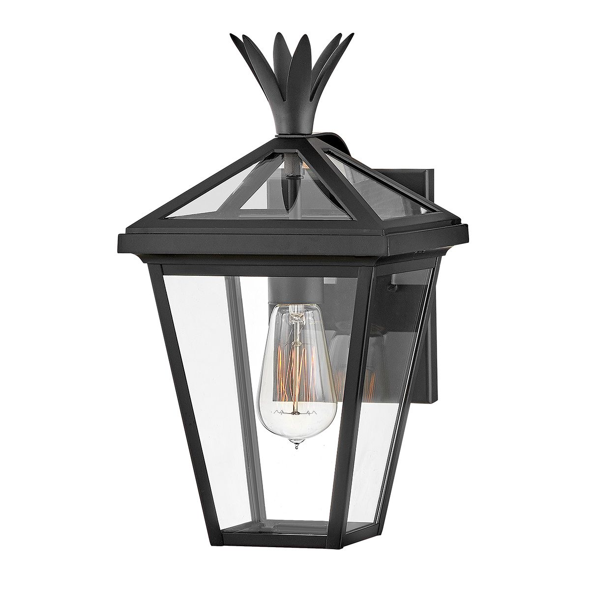 Palma 1lt Small Wall Lantern Black