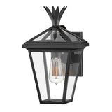 Palma 1lt Small Wall Lantern Black