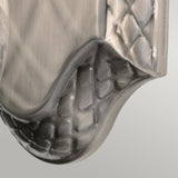 Elegant Pineapple Glass Wall Sconce in Polished Antique Nickel Finish