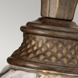 Elegant Pearl Bronze Plantation Bathroom Wall Sconce with Clear Optic Glass