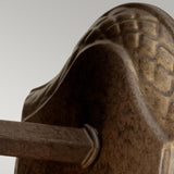 Elegant Pearl Bronze Plantation Bathroom Wall Sconce with Clear Optic Glass