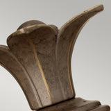 Elegant Pearl Bronze Plantation Bathroom Wall Sconce with Clear Optic Glass