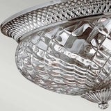 Elegant Plantation 3-Light Flush Mount in Polished Antique Nickel