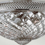 Elegant Plantation 3-Light Flush Mount in Polished Antique Nickel