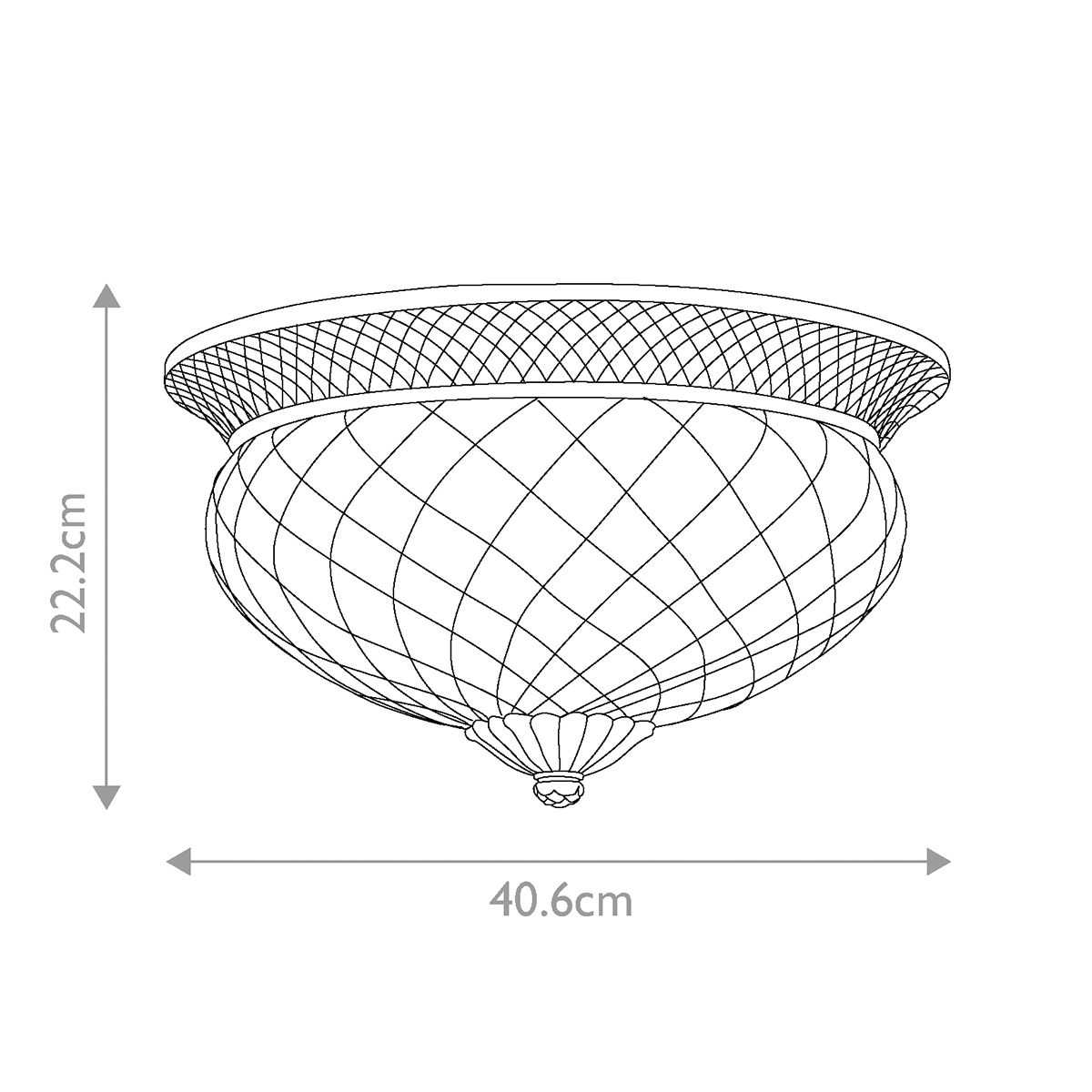 Elegant Plantation 3-Light Flush Mount in Polished Antique Nickel