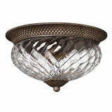 Opulent Pineapple Inspired 3-Light Flush Mount in Pearl Bronze