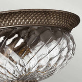 Opulent Pineapple Inspired 3-Light Flush Mount in Pearl Bronze