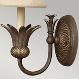 Pearl Bronze Plantation Wall Light with Ornate Pineapple Glass