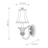 Pearl Bronze Plantation Wall Light with Ornate Pineapple Glass