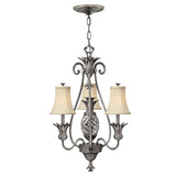Antique Nickel Elegance: Plantation 3 Light Chandelier