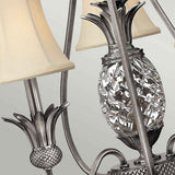 Antique Nickel Elegance: Plantation 3 Light Chandelier