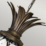 Elegant Pineapple Pendant Chandelier with Pearl Bronze Finish