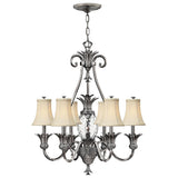 Exquisite Plantation 7-Light Chandelier in Polished Antique Nickel