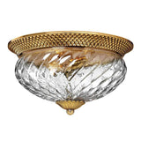 Elegant Plantation Brass Flush Mount Ceiling Light