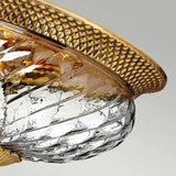 Elegant Plantation Brass Flush Mount Ceiling Light