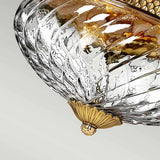 Elegant Plantation Brass Flush Mount Ceiling Light