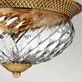 Elegant Plantation Brass Flush Mount Ceiling Light