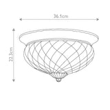 Elegant Plantation Brass Flush Mount Ceiling Light