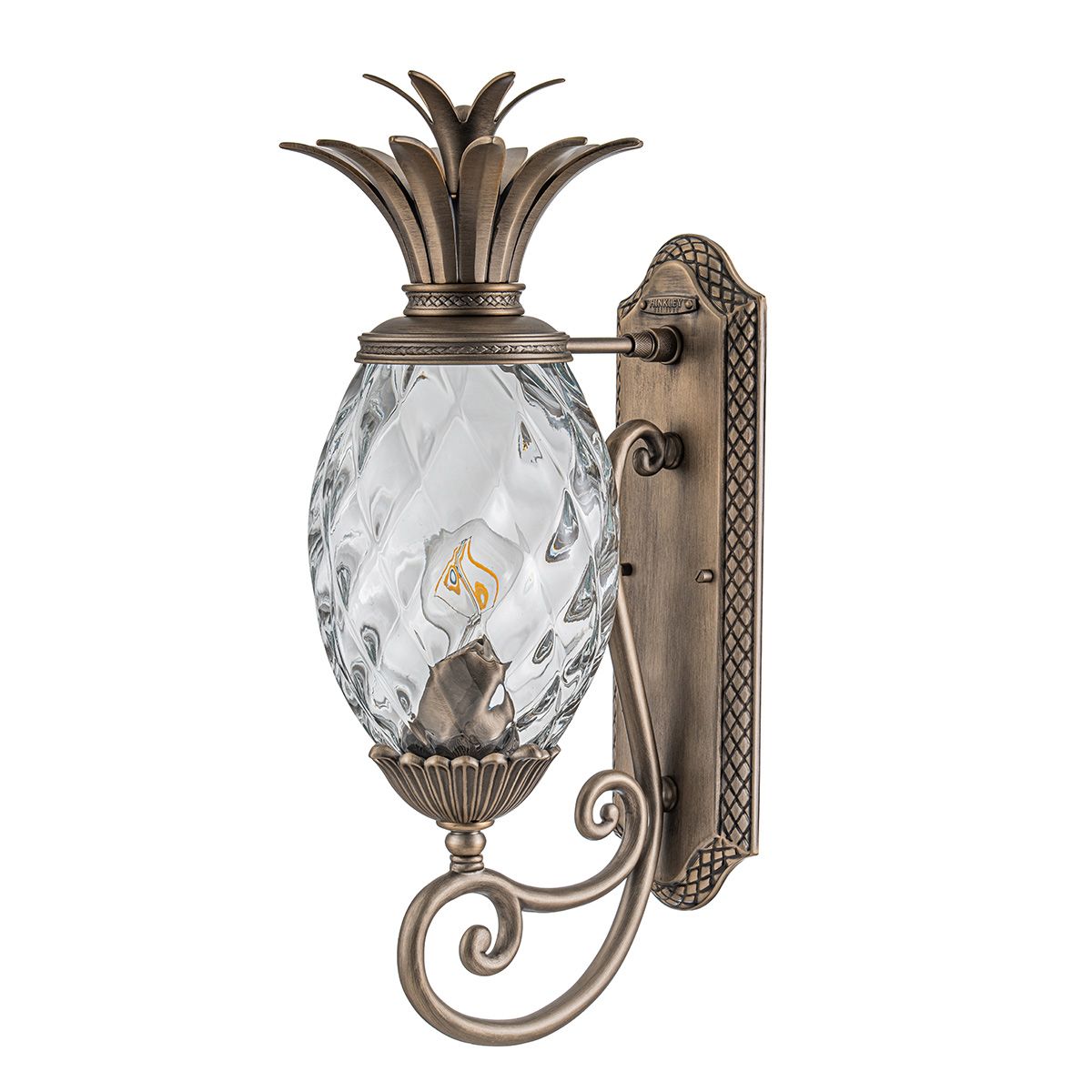 Plantation 1lt Medium Wall Lantern Burnished Bronze
