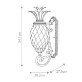 Plantation 1lt Medium Wall Lantern Burnished Bronze