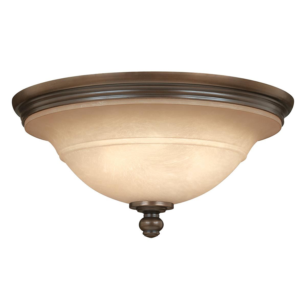 Plymouth Elegance: Vintage Bronze Flush Mount Light